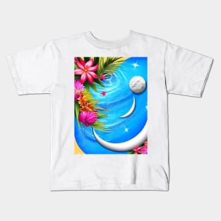 Holiday -  Sea, sand, flowers - romantic seaside Kids T-Shirt